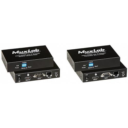 MuxLab HDMI RS232 over IP Extender Kit with PoE