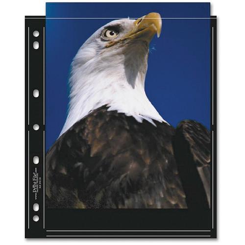 Print File Premium Series-S Archival Storage Page for Prints - 8x10" - Holds 2 Prints - Black Background - 25 Pack