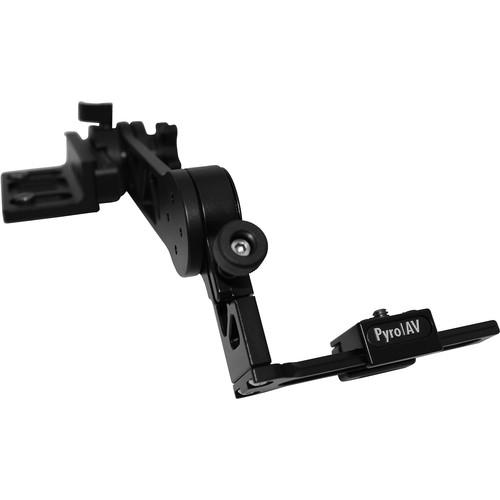 Pyro AV Mounting Bracket for 5" 7" EVF Monitor with Dual Damping, Quick Release, & Horizontal Mount