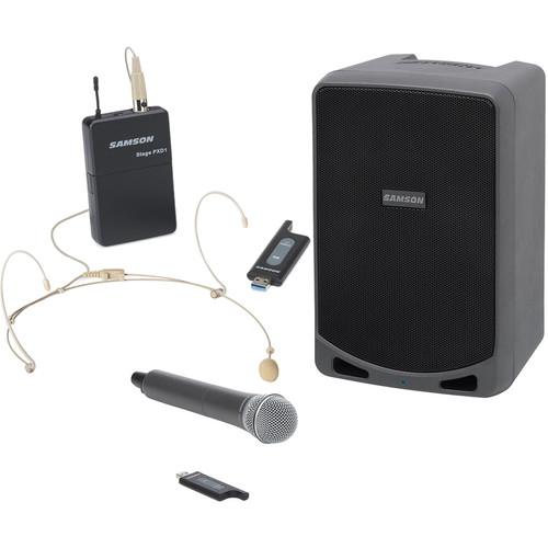 Samson Portable PA Kit with Wireless Headset and Handheld Microphone
