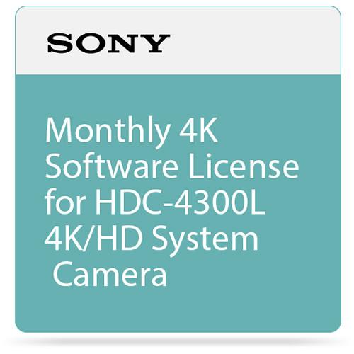 Sony Monthly 4K Software License for HDC-4300L 4K HD System Camera