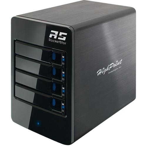 HighPoint RocketStor 6414S Four-Bay Mini-SAS Storage Tower Enclosure