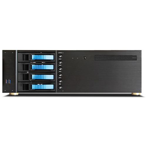 iStarUSA D-340HB-T 3 RU Compact 4 x 3.5" Bay Hotswap microATX Rackmount Chassis