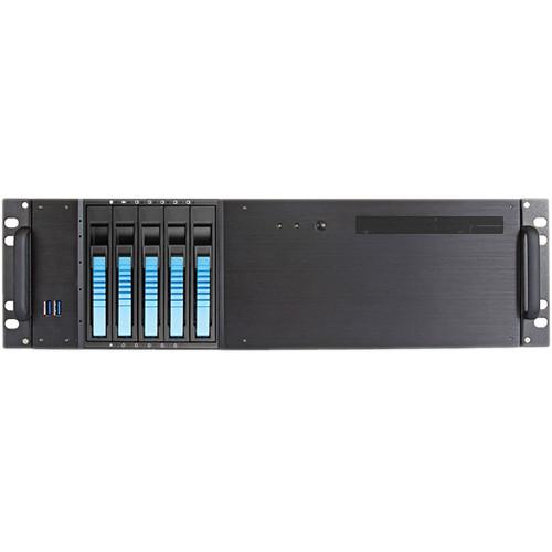 iStarUSA D-350HB-T 3 RU Compact 5 x 3.5" Bay Hotswap microATX Rackmount Chassis