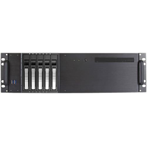 iStarUSA D-350HB-T 3 RU Compact 5 x 3.5" Bay Hotswap microATX Rackmount Chassis