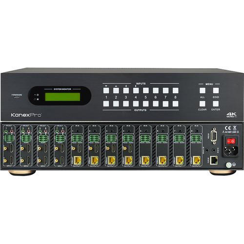KanexPro 4K HDBaseT 8x8 Matrix Switcher with PoE