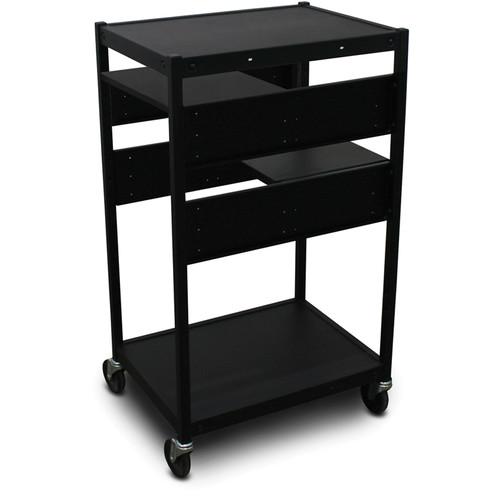 Marvel Vizion Spartan Series MVBFEE2418-02 Classroom Media Projector Cart with 2 Pull-Out Side Shelves