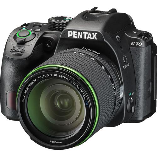 Pentax K-70 DSLR Camera with 18-135mm Lens