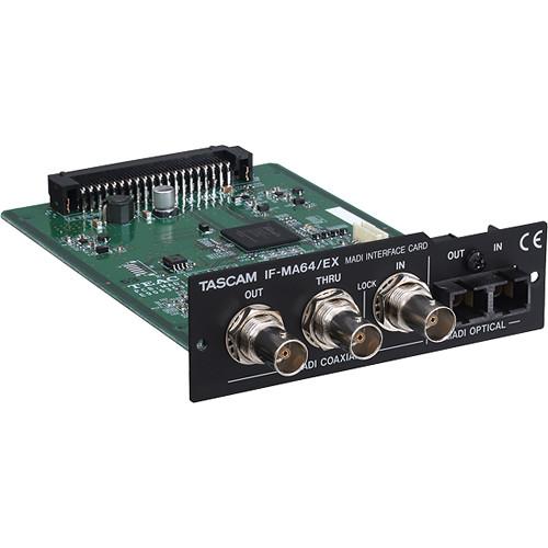 Tascam IF-MA64 EX 64-Channel MADI Optical Coaxial Interface Card for DA-6400 64-Channel Recorder