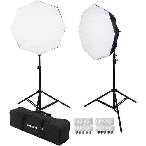 Westcott 2-Light D5 Daylight Octabox Kit with Carry Case