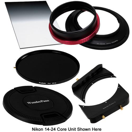 FotodioX WonderPana FreeArc Core Unit Kit for Nikon 14-24mm Lens with 145mm Solid Neutral Density 1.2 and 6.6 x 8.5" Soft-Edge Graduated Neutral Density 0.9 Filters