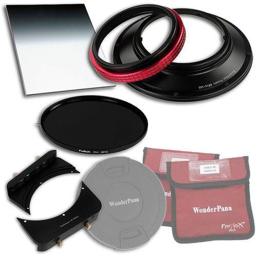 FotodioX WonderPana FreeArc Core Unit Kit for Rokinon Samyang 14mm Lens with 145mm Solid Neutral Density 1.2 and 6.6 x 8.5" Soft-Edge Graduated Neutral Density 0.9 Filters