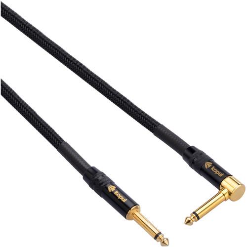 Kopul Studio Elite 4000B Series 1 4" Male Right-Angle to 1 4" Male Instrument Cable with Braided Mesh Jacket