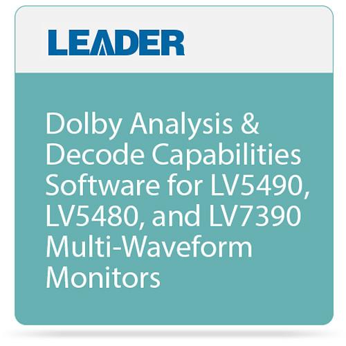 Leader Dolby Analysis & Decode Option for LV5490, LV5480, & LV7390 Monitors