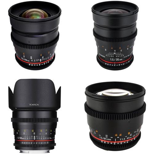 Rokinon T1.5 Cine Lens Bundle for Micro Four Thirds Mount