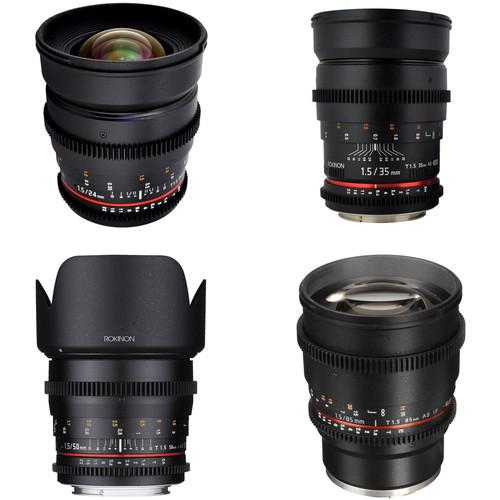Rokinon T1.5 Cine Lens Bundle for Sony E-Mount