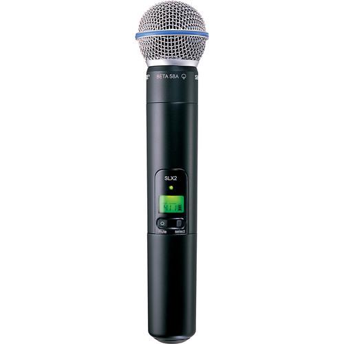 Shure SLX-2 Handheld Wireless UHF Transmitter with Beta 58A Microphone