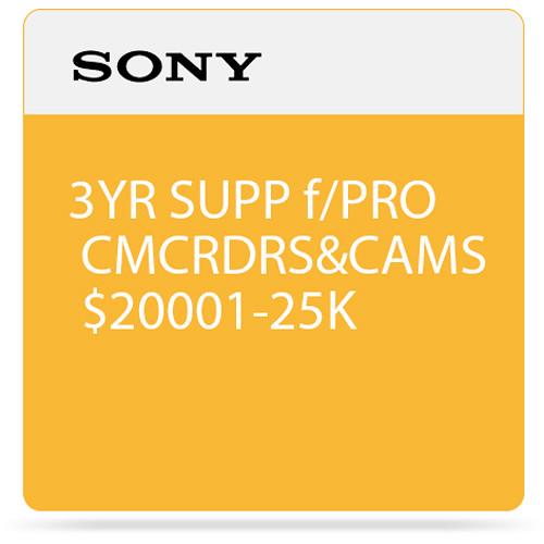 Sony 3-Year SupportNET Depot Service Plan for Camcorders 20,001 to $25,000