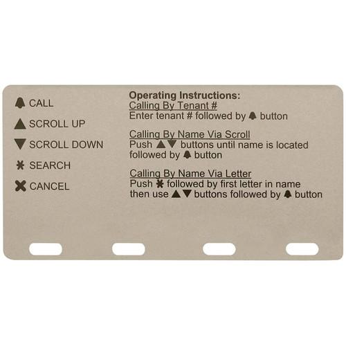 Aiphone GT Operation Plate for the GT Digital Display Entrance Stations