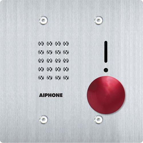 Aiphone IS-SSR-2G 2-Gang Audio Door Station with Red Mushroom Button for IS Series Control Unit