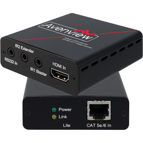 Avenview HBT-C6PLT-R HDBaseT Lite PoE CAT5 6 7 Receiver with 4K2K, 3D, Ethernet, & Bi-Directional IR Support