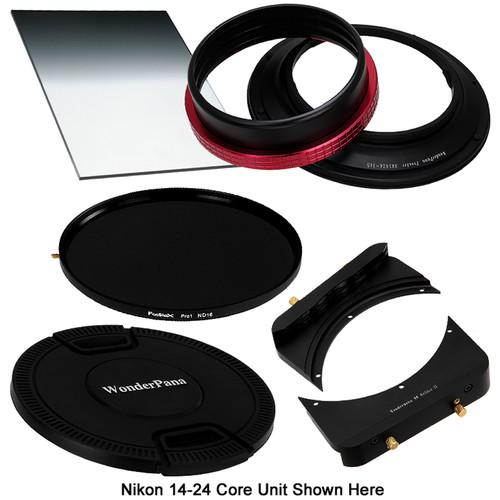 FotodioX WonderPana FreeArc Core Unit Kit for Nikon 14-24mm Lens with 145mm Solid Neutral Density 1.2 and 6.6 x 8.5" Hard-Edge Graduated Neutral Density 0.6 Filters