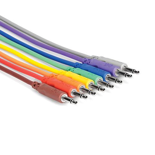 Hosa Technology Set of 8 Unbalanced Patch Cables 3.5mm TS to Same
