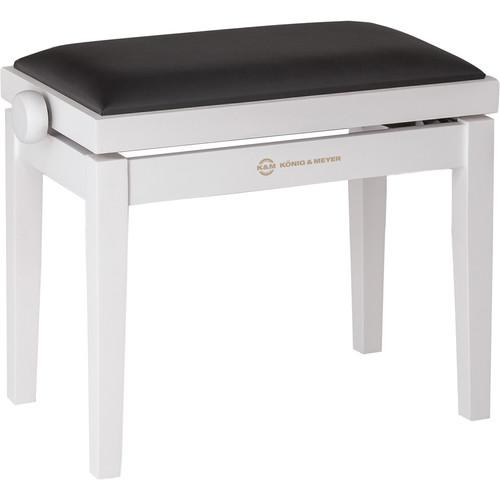 K&M 13710 Piano Bench Wooden Frame with White Matte Finish