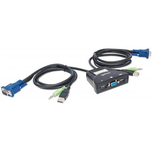 Manhattan 2-Port Mini KVM Switch