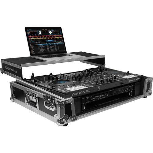 Odyssey Innovative Designs Denon MCX8000 DJ Controller Flight Zone Glide Style Case with Lower 19" 2U Rack Space