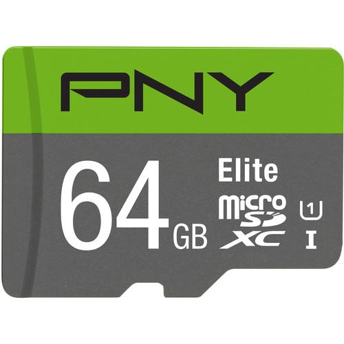 PNY Technologies 64GB Elite UHS-I microSDXC Memory Card