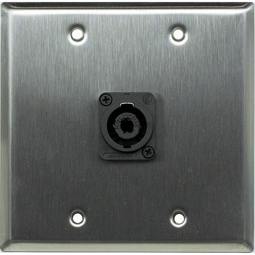Whirlwind WP2 1NL4 2-Gang Wall Plate with 1 Neutrik NL4 Speakon Terminal