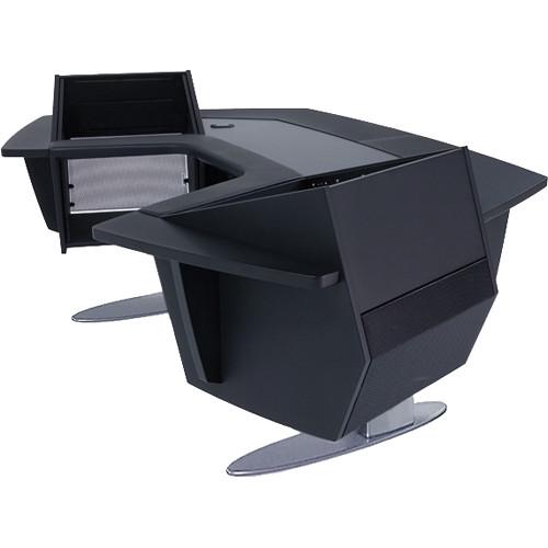 Argosy Aura 260 Personal Workstation Desk with 11 RU Space, Upper Left & Right