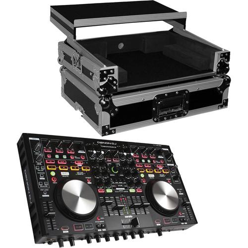 Denon DJ MC6000MK2 Professional Digital Mixer and Controller Kit with Flight Case & Sliding Shelf