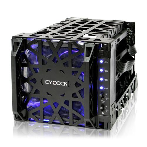 Icy Dock Black Vortex 4-Bay 3.5" SATA Hard Drive Cooler Cage