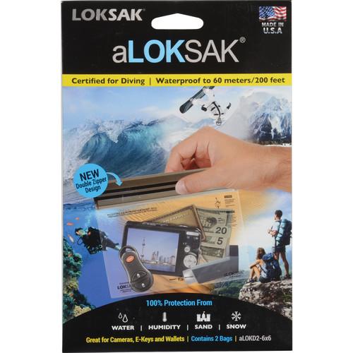 LOKSAK aLOKSAK Waterproof Bags - 6 x 6"