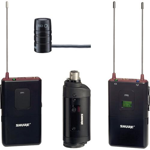 Shure FP1 Wireless Bodypack Transmitter with Wireless Transmitter Receiver and Microphone
