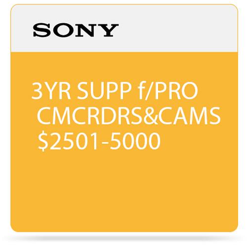 Sony 3-Year SupportNET Depot Service Plan for Camcorders 2,501 to $5,000