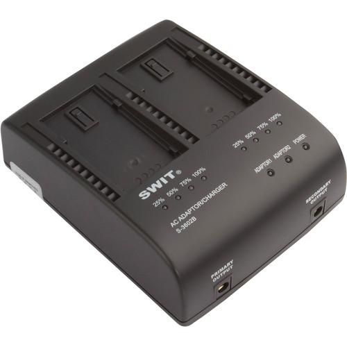 SWIT S-3602B Dual Charger Adapter for Panasonic VW-VBG6 Battery