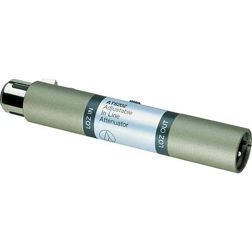 Audio-Technica AT8202 Attenuator with 10, 20 or 30 db of Selectible Attenuation - In-Line XLR Barrel