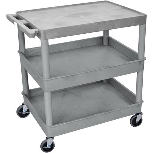 Luxor TC211 32 x 24" Three Shelf Heavy-duty Utility Cart