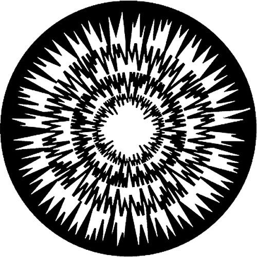Rosco Standard Steel Gobo #7616 - Jagged Circles - Size B 86mm