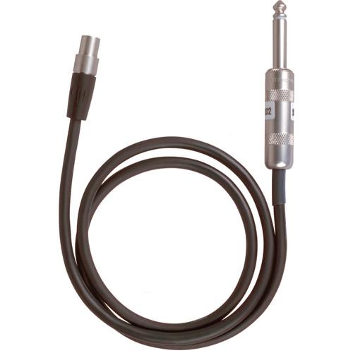 Shure WA302 Intrument & Guitar Cable with 1 4" Phone and 4-pin Mini Connector for T1, UT1, SC1, LX1, ULX1, UC1 and U1 Body Pack Transmitters