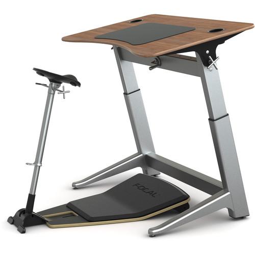Focal Upright Furniture Locus Bundle with Desk, Seat, and Anti-Fatigue Mat