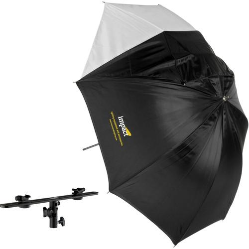 Impact Adjustable Twin Shoe Umbrella Bracket with Convertible Umbrella