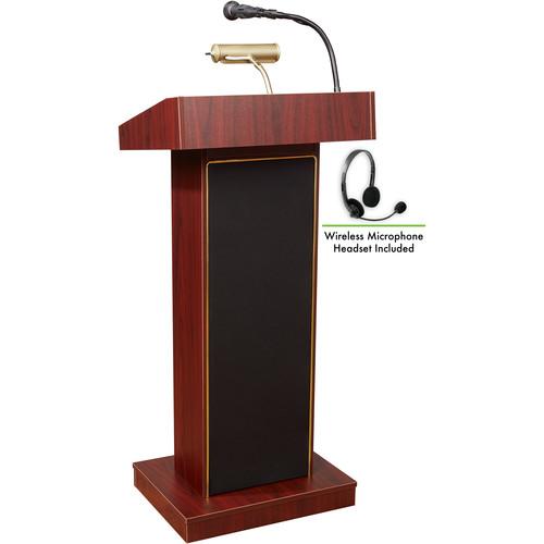 Oklahoma Sound 800X Orator Lectern with LMW-7 Headset Wireless Microphone