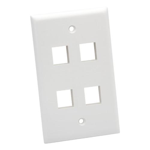 Platinum Tools Standard 4-Port Wall Plate