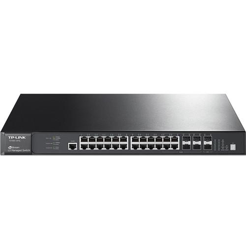 TP-Link T3700G-28TQ JetStream 28-Port Gigabit L3 Managed Switch with 4 Combo SFP Slots