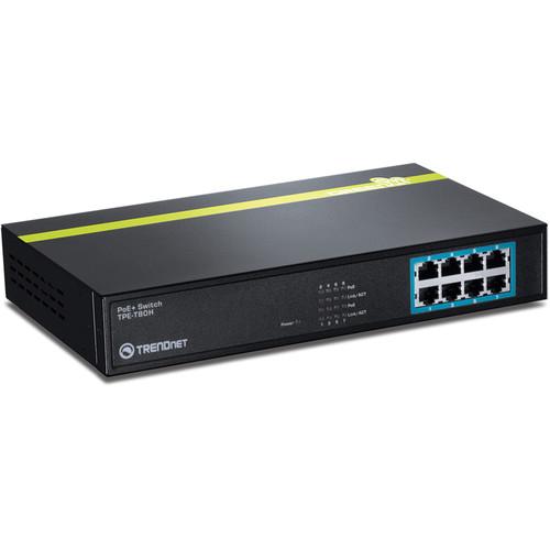 TRENDnet TPE-T80H v1.0R 10 100 Mb s 8-Port PoE Switch