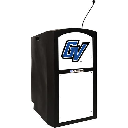 AmpliVox Sound Systems Non-Amplified Collegiate Multimedia Lectern with Custom Insert and Dashboard Kit